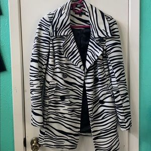 Zebra striped coat